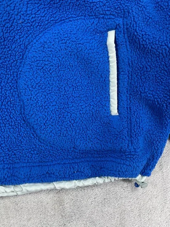 Free People Movement Mountain High 1/2 Zip Fleece Women XS Blue Crop Mock Neck - Picture 12 of 15